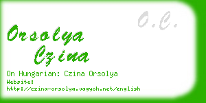 orsolya czina business card